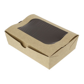 Papieren take-out Container "Premium" 18x12,7x5,5cm 1000ml (175 stuks)