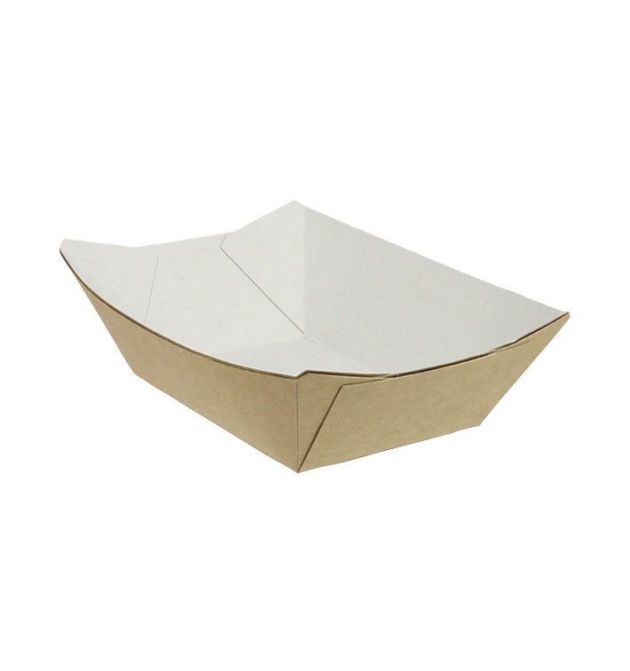 Kartonnen Snackbakjes kraft 350ml 10,6x7,3x4,5cm (25 stuks) Kartonnen Snackbakjes kraft 350ml 10,6x7,3x4,5cm (25 stuks)