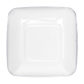 Plastic PS proefschotel transparant 6x6x1 cm (50 stuks) 