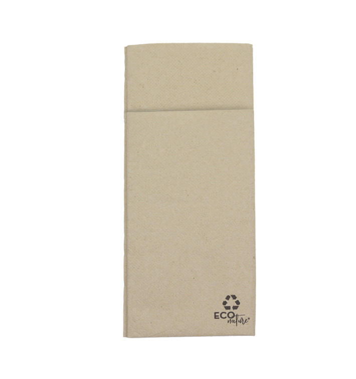 Eetgerei zak papieren servetten Eco 32x40cm (1.200 stuks) Eetgerei zak papieren servetten Eco 32x40cm (1.200 stuks)