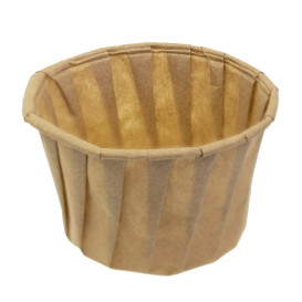 Geplooide Kraft papieren souffle beker 120ml (250 stuks) 