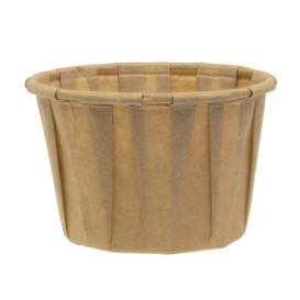 Geplooide Kraft papieren souffle beker 60ml (5000 stuks) 