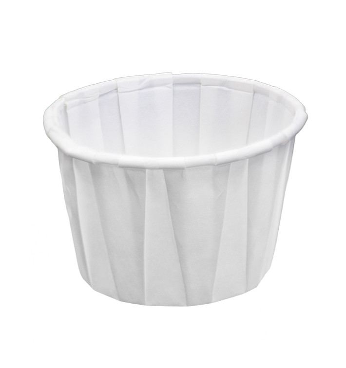 Geplooide papieren souffle beker 60ml (5000 stuks) Geplooide papieren souffle beker 60ml (5000 stuks)