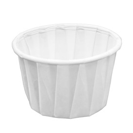 Geplooide papieren souffle beker 37ml (5000 stuks)