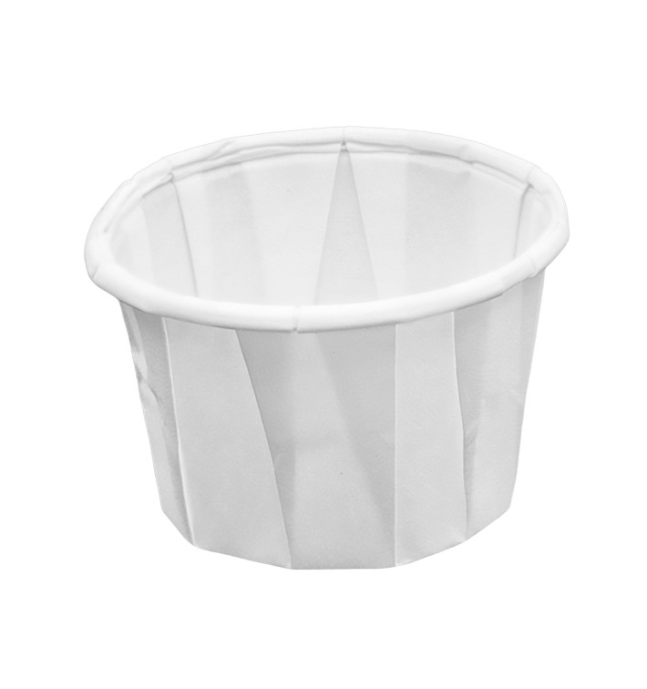 Geplooide papieren souffle beker 30ml (250 stuks) Geplooide papieren souffle beker 30ml (250 stuks)
