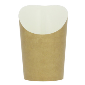 Papieren Kraft voor Frietjes en Wraps Beker Ø7,8x10,8cm (1.320 stuks)