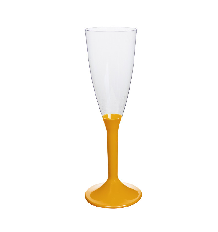 Plastic stam fluitglas Mousserende Wijn Mango 120ml 2P (20 stuks) Plastic stam fluitglas Mousserende Wijn Mango 120ml 2P (20 stuks)