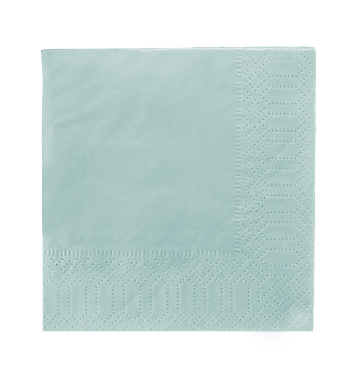Papieren servet lichtblauwe rand 20x20 2C (100 stuks) Papieren servet lichtblauwe rand 20x20 2C (100 stuks)