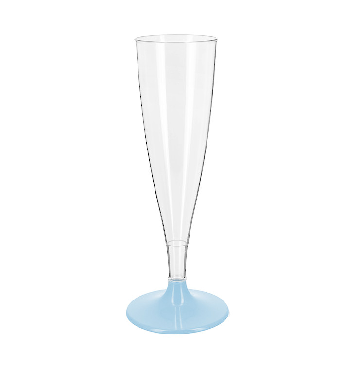 Herbruikbare Plastic Stam Fluitglas Mousserende Wijn Blauw 140ml 2P (48 stuks) Herbruikbare Plastic Stam Fluitglas Mousserende Wijn Blauw 140ml 2P (48 stuks)
