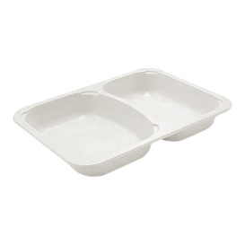 Suikerriet Container PLA 2C gelamineerd 820ml 22,7x17,8x3,2cm  (75 Stuks)