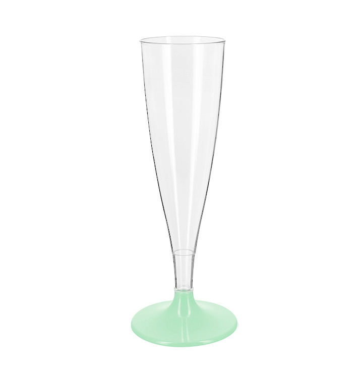 Herbruikbare Plastic Stam Fluitglas Mousserende Wijn Groen 140ml 2P (6 stuks) Herbruikbare Plastic Stam Fluitglas Mousserende Wijn Groen 140ml 2P (6 stuks)