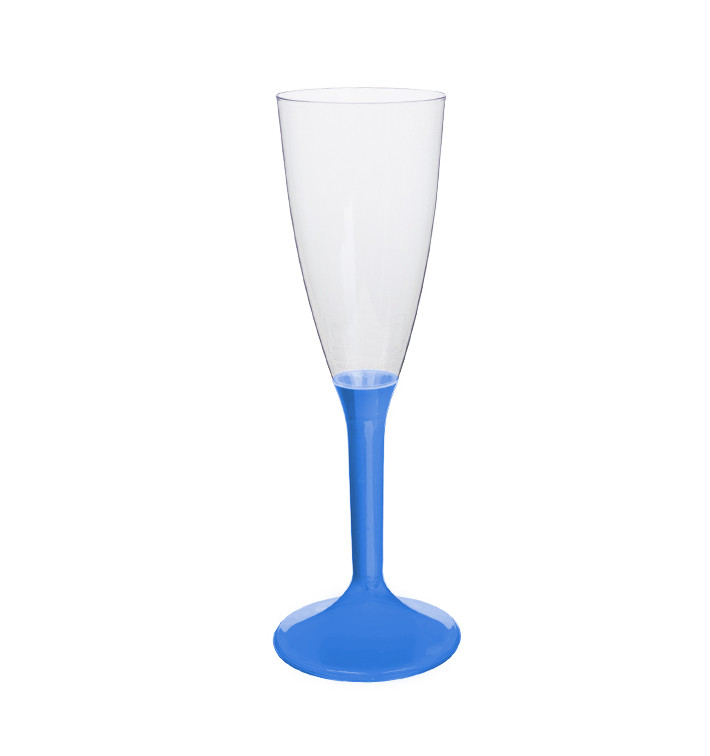 Plastic stam fluitglas Mousserende Wijn blauw mediterranean 120ml 2P (20 stuks) Plastic stam fluitglas Mousserende Wijn blauw mediterranean 120ml 2P (20 stuks)