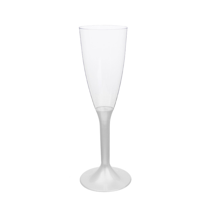 Plastic stam fluitglas Mousserende Wijn wit parel 120ml 2P (20 stuks) Plastic stam fluitglas Mousserende Wijn wit parel 120ml 2P (20 stuks)