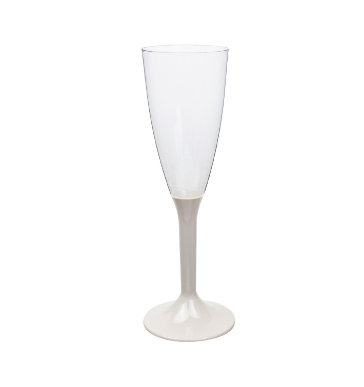 Plastic stam fluitglas Mousserende Wijn beige 120ml 2P (200 stuks) Plastic stam fluitglas Mousserende Wijn beige 120ml 2P (200 stuks)