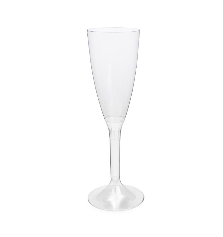 Plastic stam fluitglas Mousserende Wijn transparant 120ml 2P (200 stuks) Plastic stam fluitglas Mousserende Wijn transparant 120ml 2P (200 stuks)