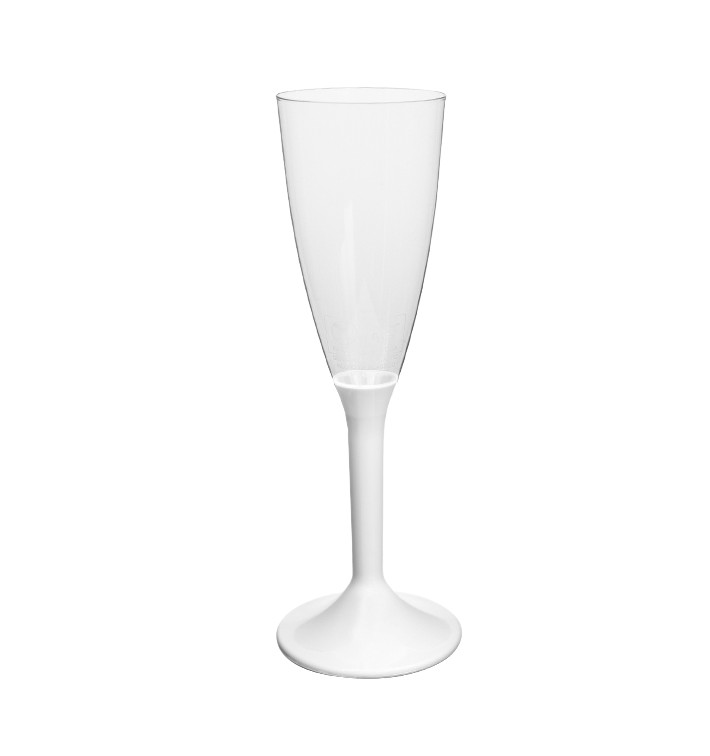 Plastic stam fluitglas Mousserende Wijn wit 120ml 2P (200 stuks) Plastic stam fluitglas Mousserende Wijn wit 120ml 2P (200 stuks)