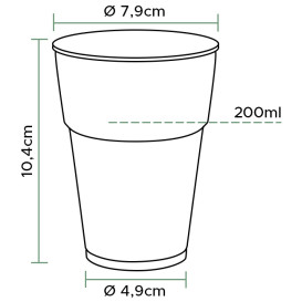Plastic pint PS glas transparant Kristal 200 ml (1.000 stuks)