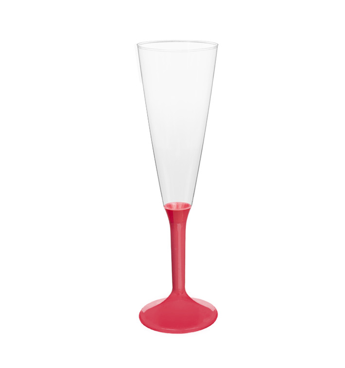 Plastic stam fluitglas Mousserende Wijn Koraal 160ml 2P (200 stuks) Plastic stam fluitglas Mousserende Wijn Koraal 160ml 2P (200 stuks)