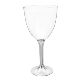 Plastic stamglas wijn niquel chroom verwijderbare stam 300ml (200 stuks)