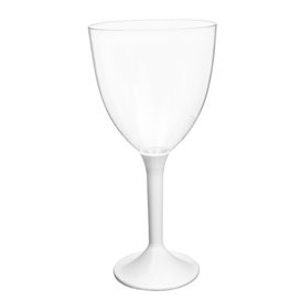 Plastic stamglas wijn wit verwijderbare stam 300ml (20 stuks)
