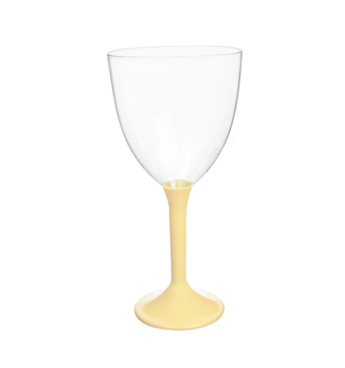 Plastic stamglas wijn crème verwijderbare stam 300ml (20 stuks) Plastic stamglas wijn crème verwijderbare stam 300ml (20 stuks)