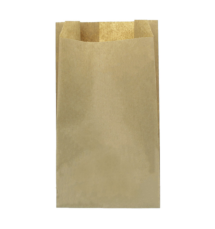 Papieren voedsel zak kraft 14+7x24cm (200 Stuks) Papieren voedsel zak kraft 14+7x24cm (200 Stuks)