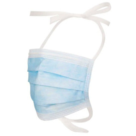 Wegwerp Chirurgisch Masker Drie Laags en Bandjes Blauw (50 stuks)