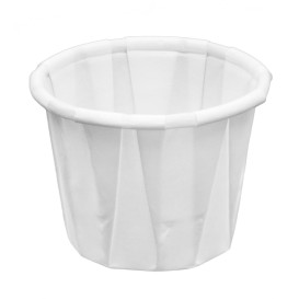 Geplooide papieren souffle beker 22ml (5000 stuks)