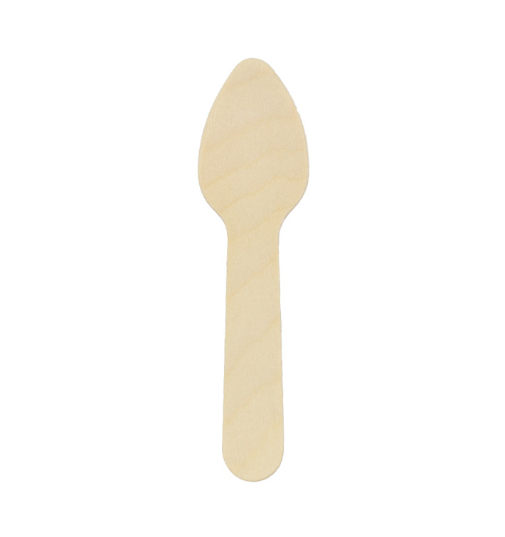 Houten mini lepel 7,5cm (100 stuks) Houten mini lepel 7,5cm (100 stuks)