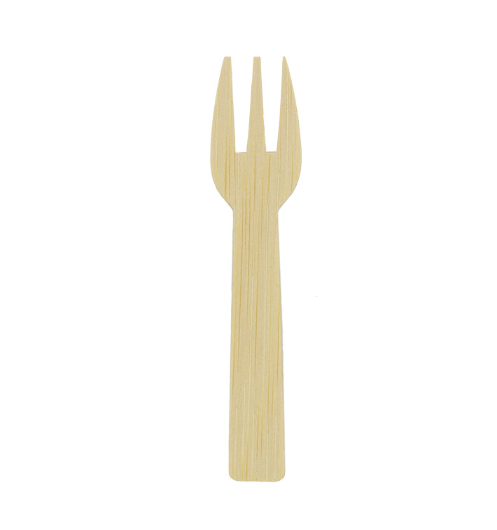 Bamboe proeving mini vork 7,5cm (50 stuks) Bamboe proeving mini vork 7,5cm (50 stuks)