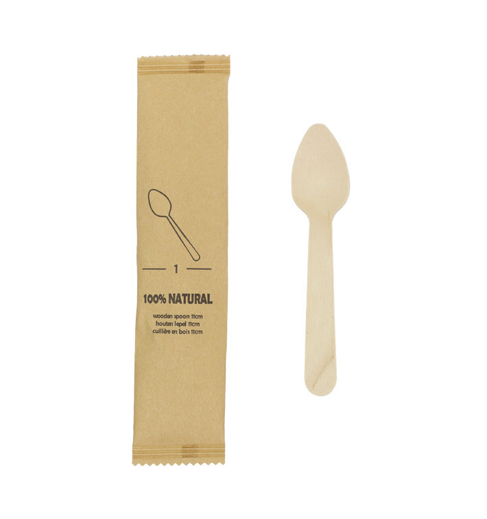 Houten TeaSpoon Verpakt 11cm (25 stuks) Houten TeaSpoon Verpakt 11cm (25 stuks)
