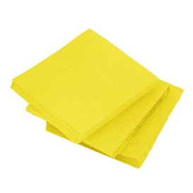 Papieren servet Micropunt geel 20x20cm 2C (90 stuks) 