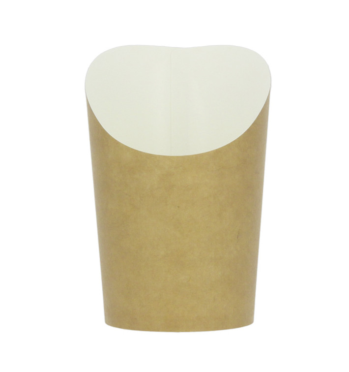 Papieren Kraft voor Frietjes en Wraps Beker Ø8,1x11,5cm (1.320 stuks)