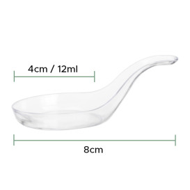 Plastic Proeving lepel PS transparant 8 cm (24 stuks) 