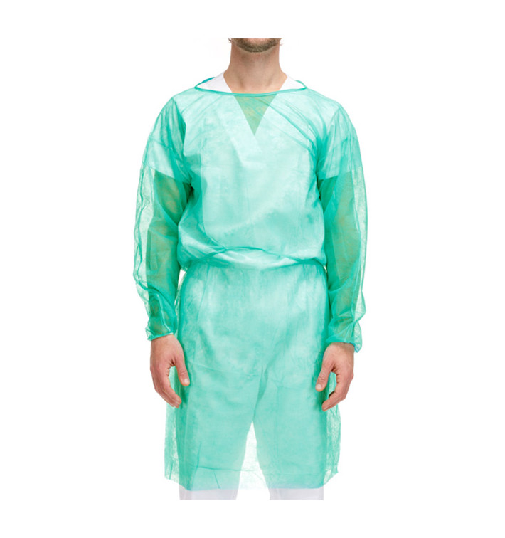 Wegwerp-laboratoriumjas TST PP Afsluitingsband groen XL 20gr (100 stuks) Wegwerp-laboratoriumjas TST PP Afsluitingsband groen XL 20gr (100 stuks)