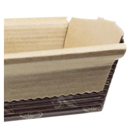 Bakvorm van papier kraft 15x9x3,5cm (560 stuks)