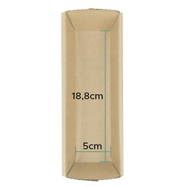 Bakvorm van papier kraft 18,8x5x4,8cm (300 stuks)