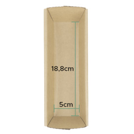 Bakvorm van papier kraft 18,8x5x4,8cm (300 stuks)