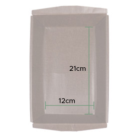 Bakvorm van papier kraft 21x12x4,5cm (85 stuks)