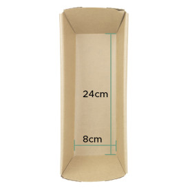 Bakvorm van papier kraft 24x8x7cm (240 stuks)