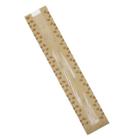 Papieren voedsel zak "Panes" 10+5x55cm (125 stuks)