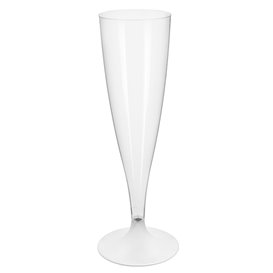 Plastic stam fluitglas Mousserende Wijn wit 140ml 2P (400 stuks)