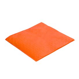 Papieren servet oranje 20x20cm (100 stuks) 