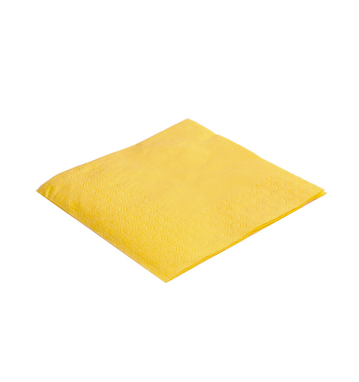 Papieren servet geel 20x20cm (6.000 stuks) Papieren servet geel 20x20cm (6.000 stuks)