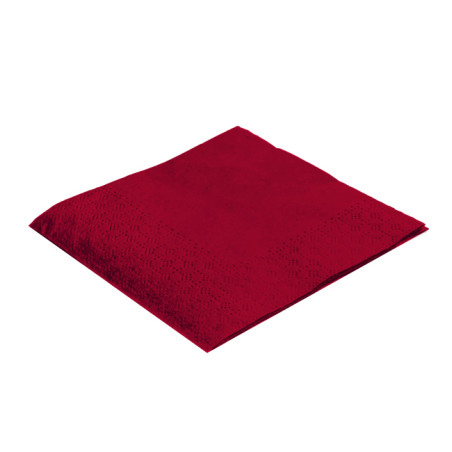 Papieren servet bordeauxrood 20x20cm 2C (100 eenheden) 