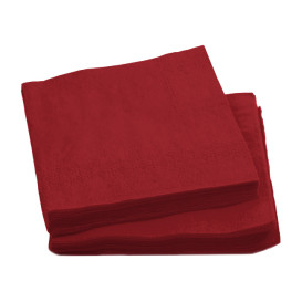 Papieren servet bordeauxrood 20x20cm 2C (100 eenheden) 
