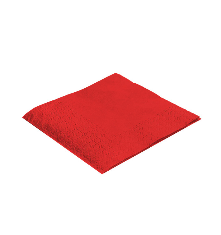 Papieren servet rood 20x20cm (100 stuks) Papieren servet rood 20x20cm (100 stuks)