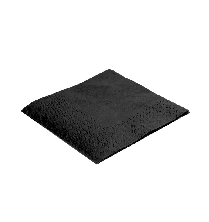 Papieren servet zwart 20x20cm 2C (6.000 stuks) Papieren servet zwart 20x20cm 2C (6.000 stuks)