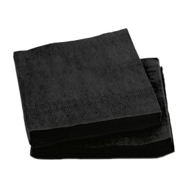 Papieren servet zwart 20x20cm 2C (100 stuks) 