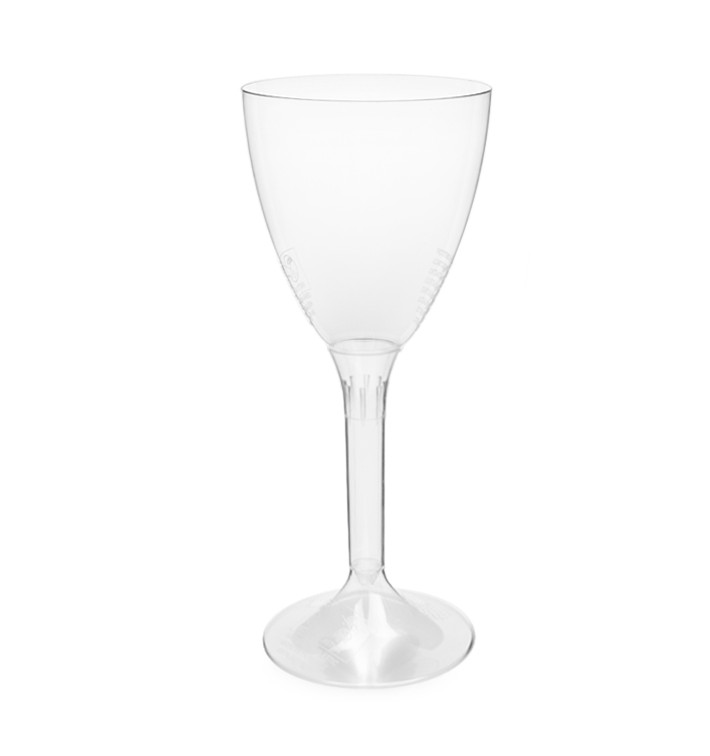 Plastic stamglas wijn transparant verwijderbare stam 180ml (20 stuks) Plastic stamglas wijn transparant verwijderbare stam 180ml (20 stuks)